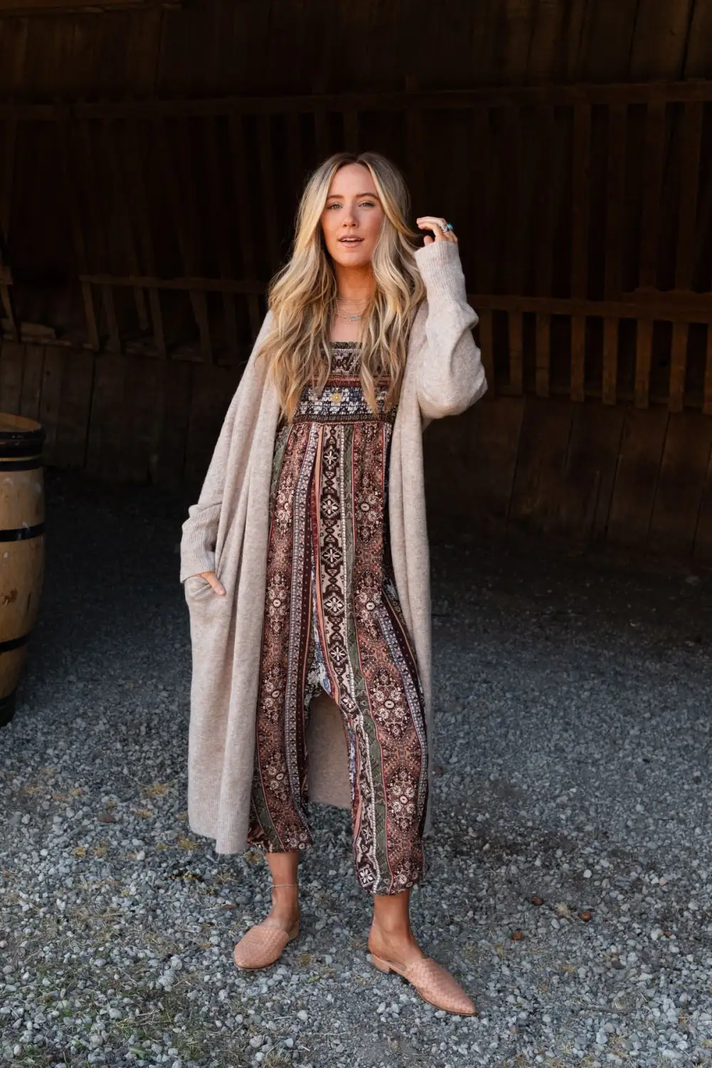 So Cozy Oversized Solid Knit Duster - Oatmeal