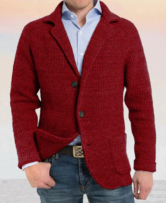 Stand Collar Single Breasted Pockets Rib Knit Sweater Jacket