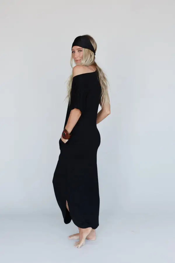 Call It Comfort Tee Dress - Black