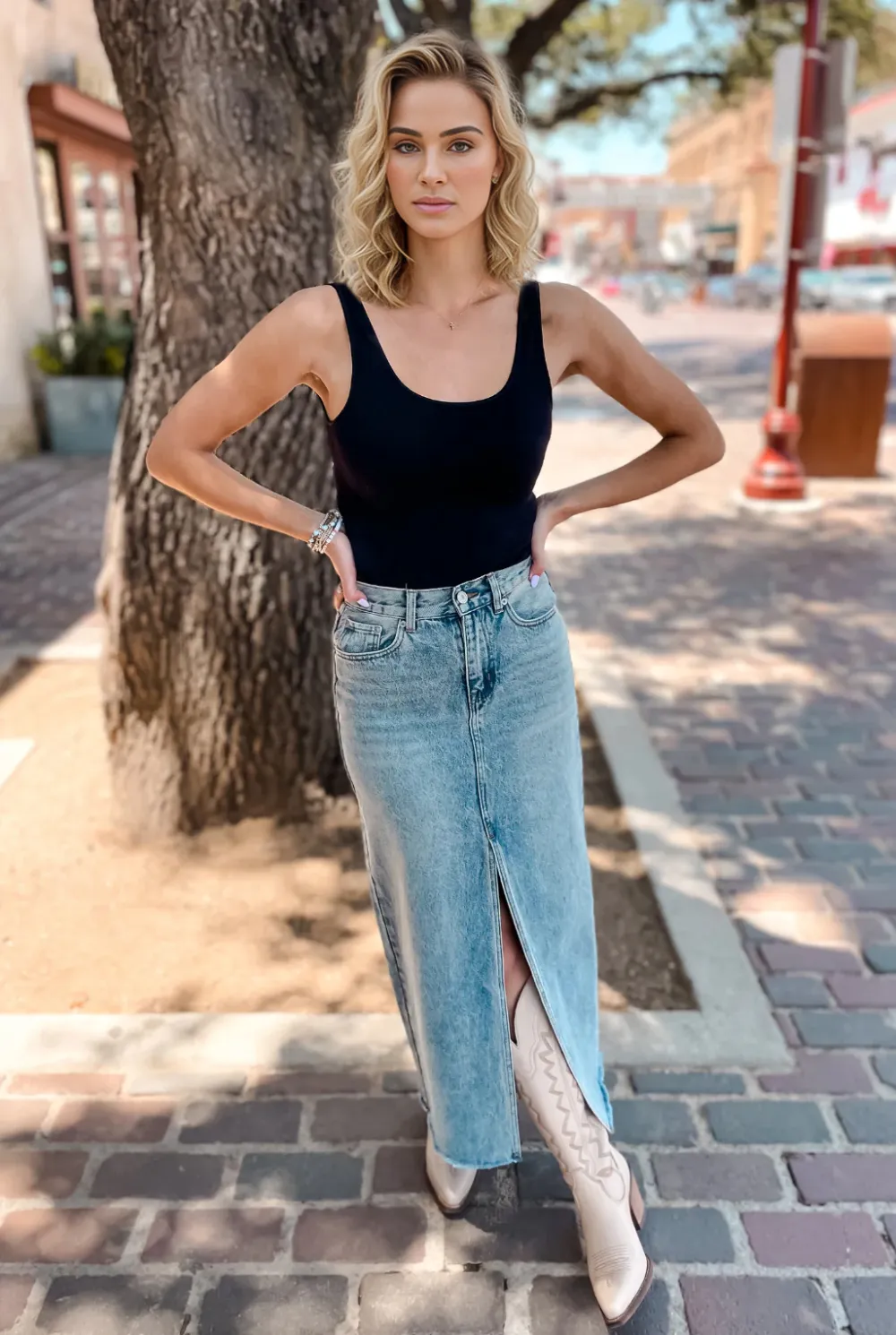 Avani Denim Skirt - Blue