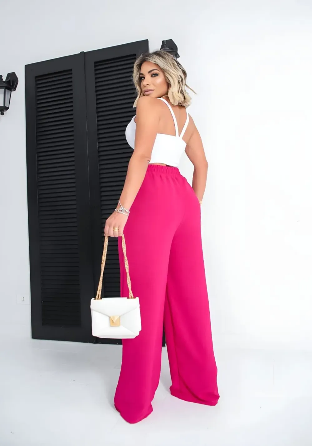 Duna Pink Wide Leg Pants