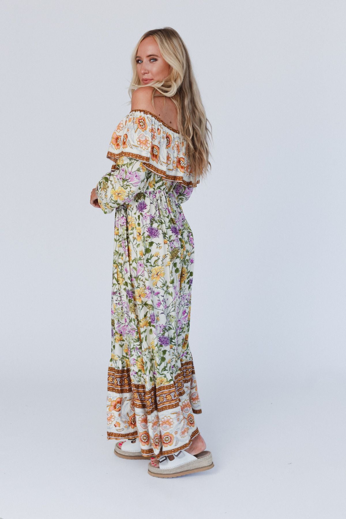 Dear To Me Floral Maxi Dress - Cream