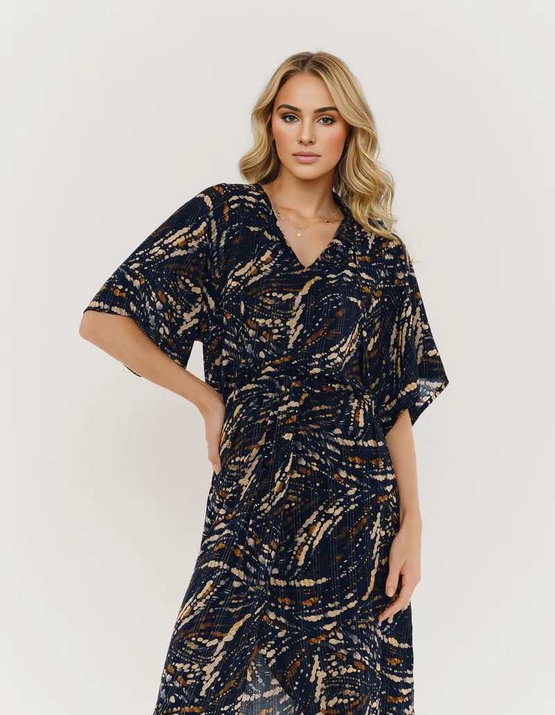 Constellation Printed Blouse - Navy Blue