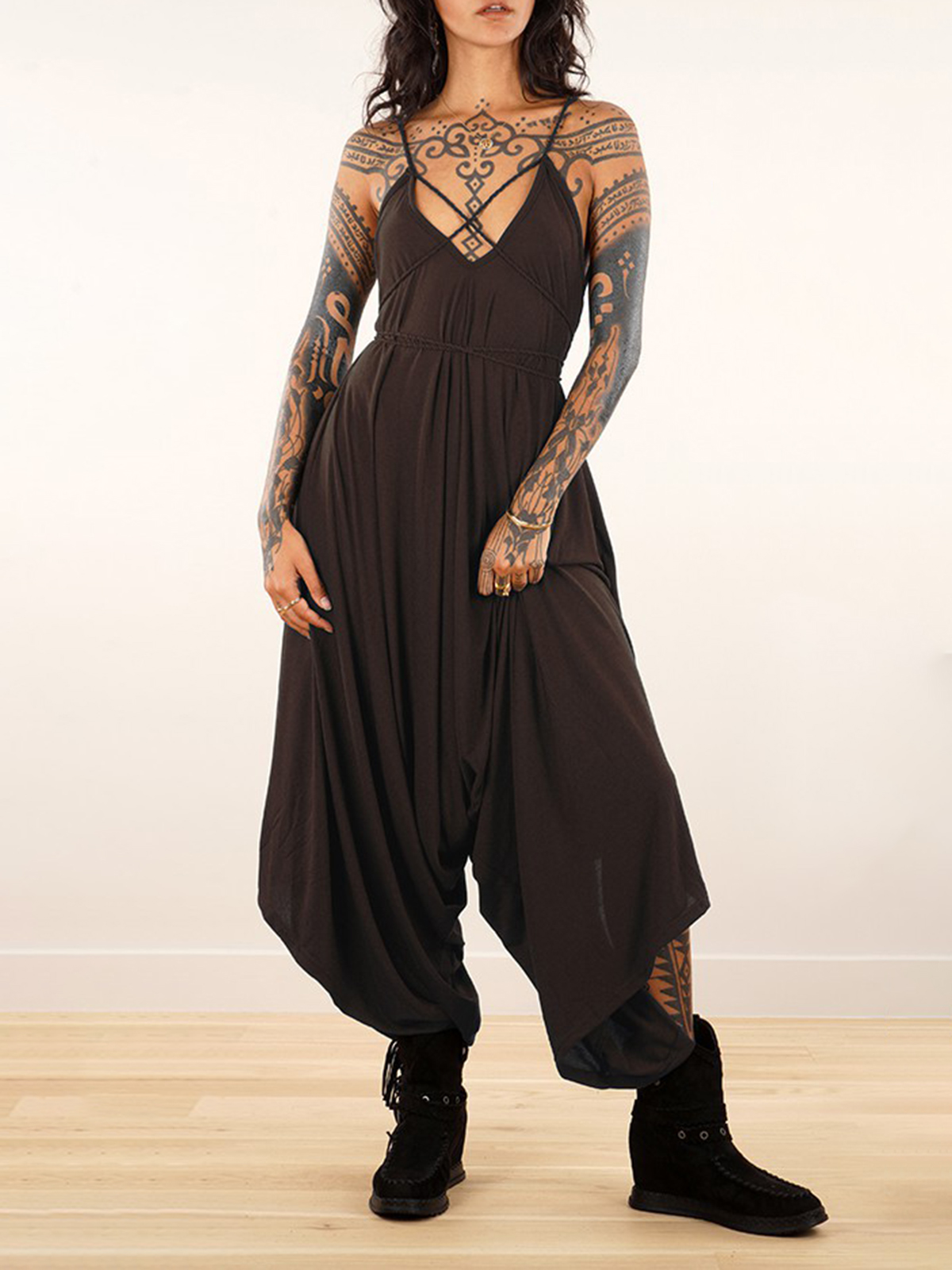 Loose And Reversible Strappy Jumpsuit