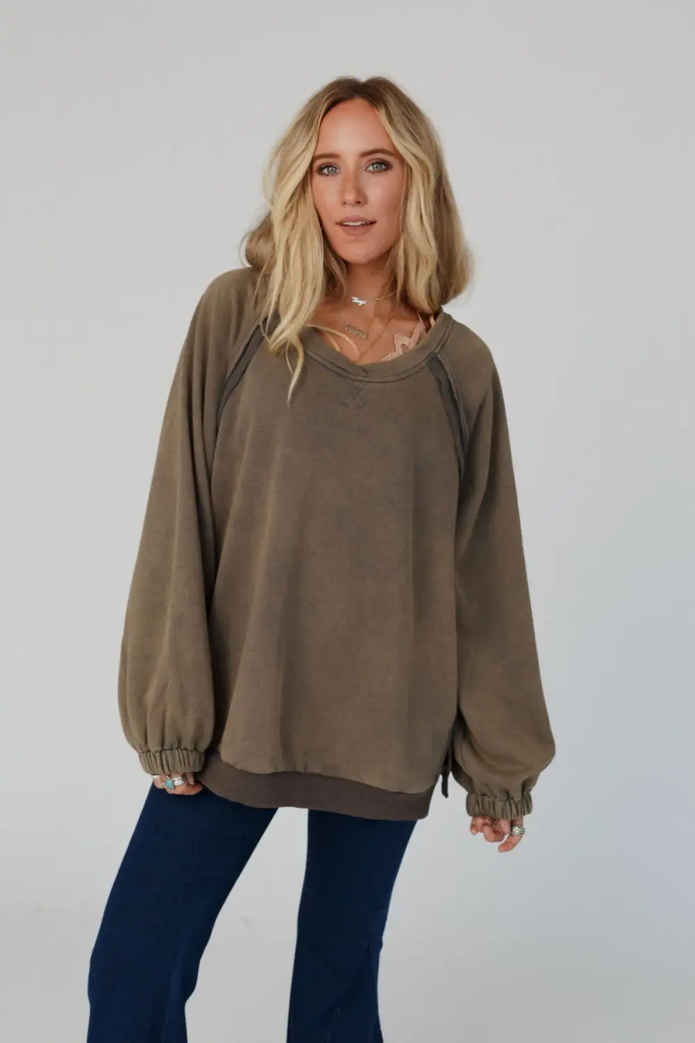 Crossed Paths Sweatshirt - Dusty Charcoal