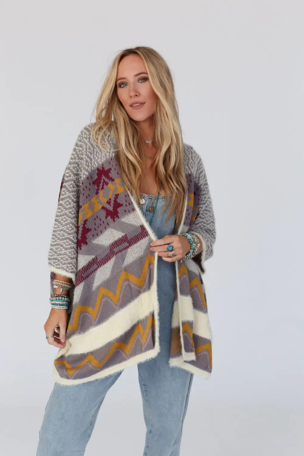 Belize Kimono Sleeve Cardigan - Burgundy