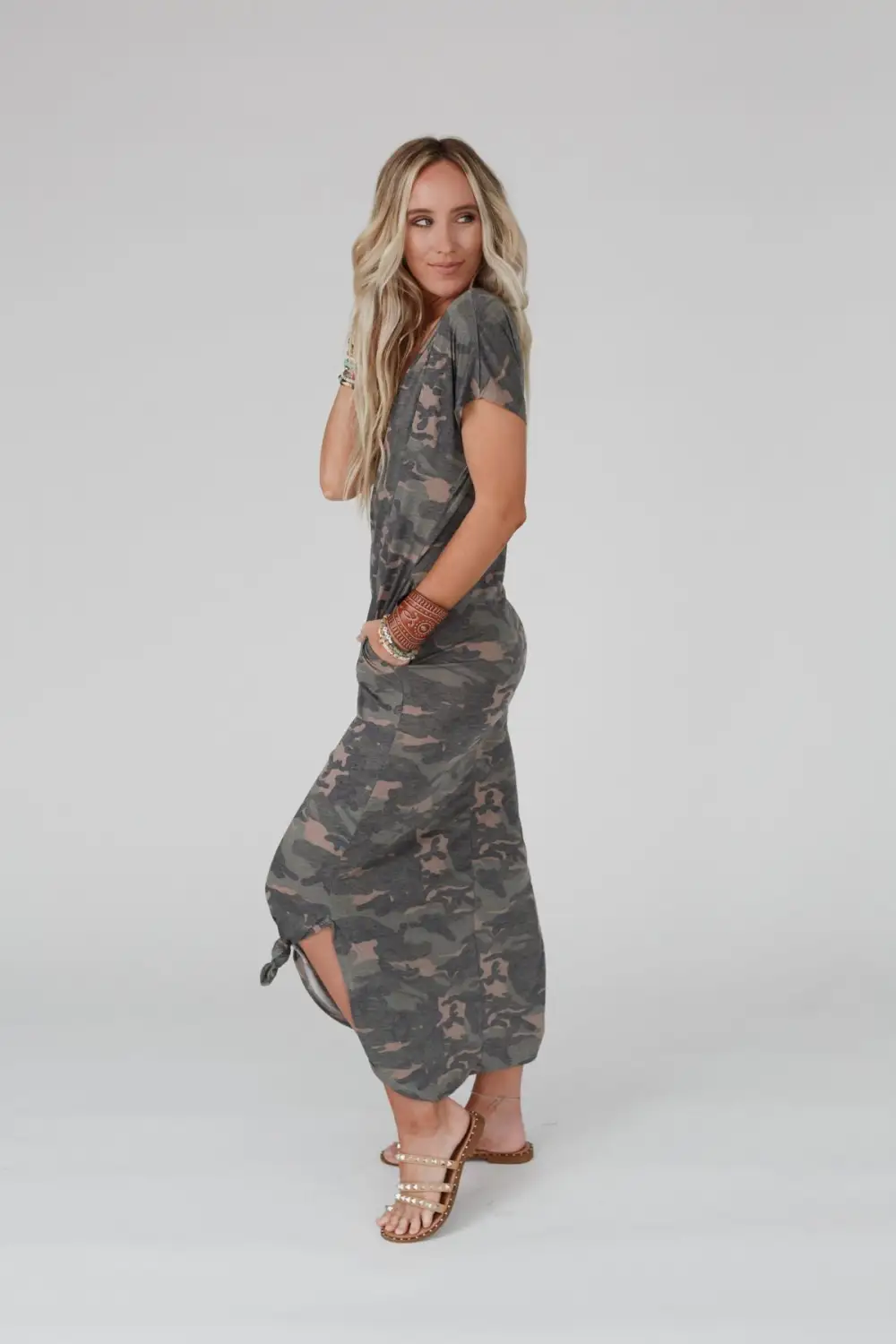 Call It Comfort Tee Dress - Camo