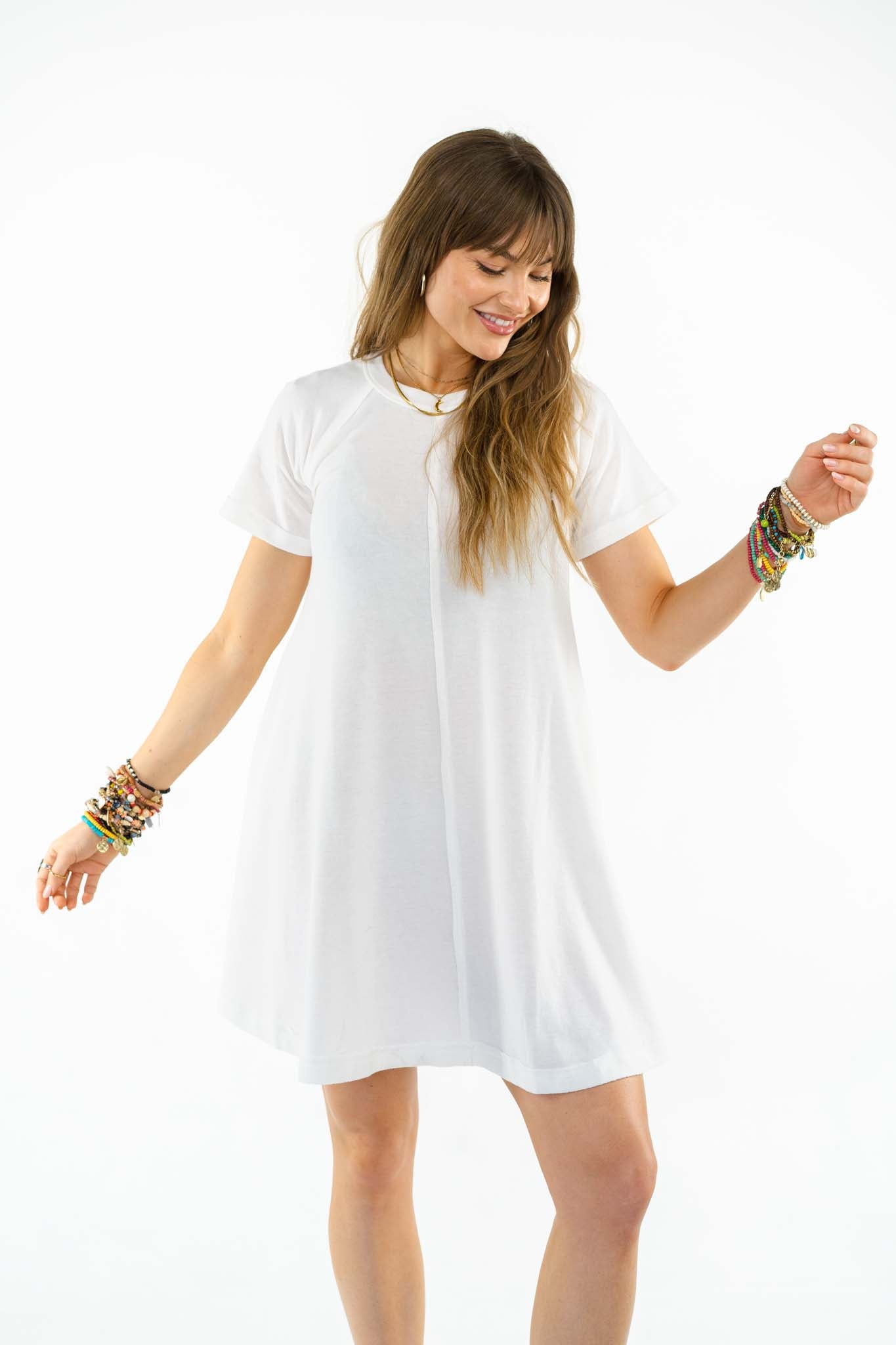 Hometown Favorite Tee Dress - Ivory