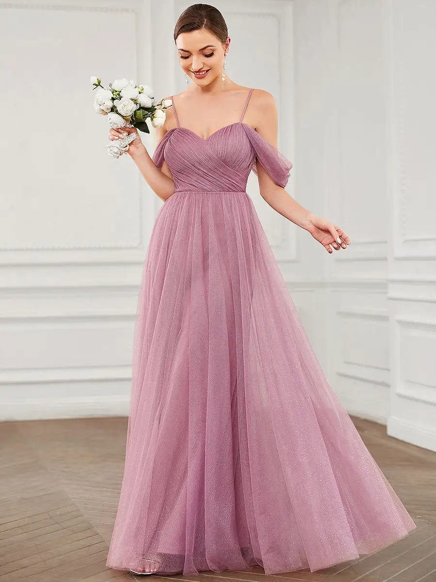 Sweetheart Neckline Spaghetti Strap Wholesale Bridesmaid Dresses