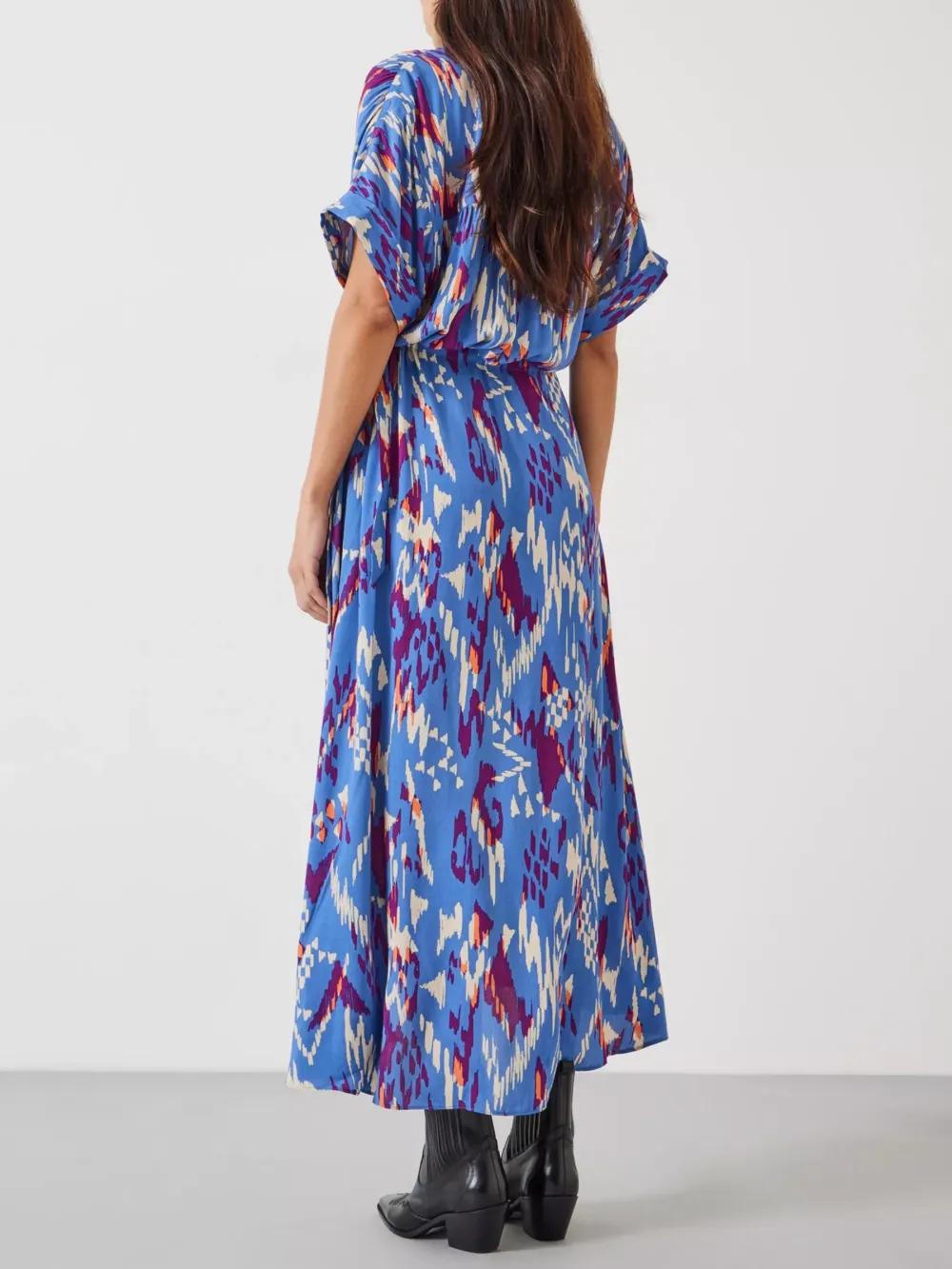 Keisha Irregular Ikat Shirt Dress