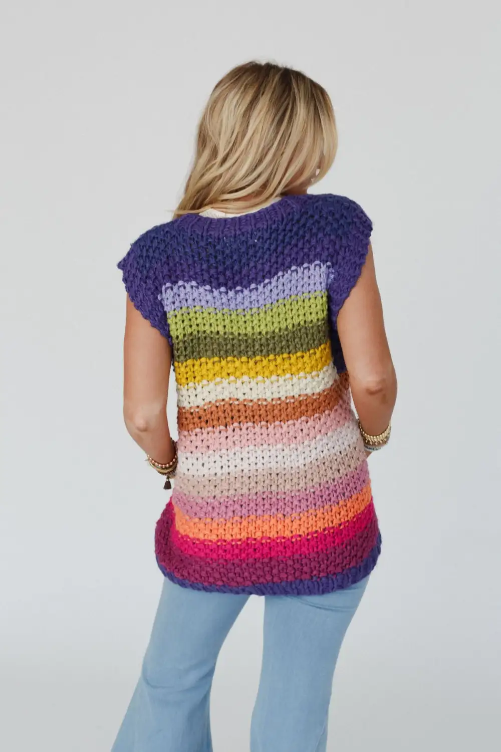 Wrapped Up In Color Knit Vest - Multi