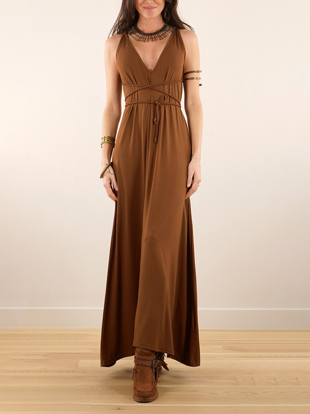 Loose And Reversible Strappy Long Dress