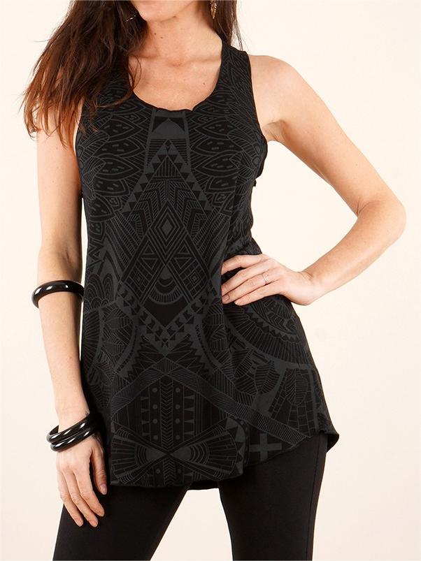 Printed Racerback Tank Top