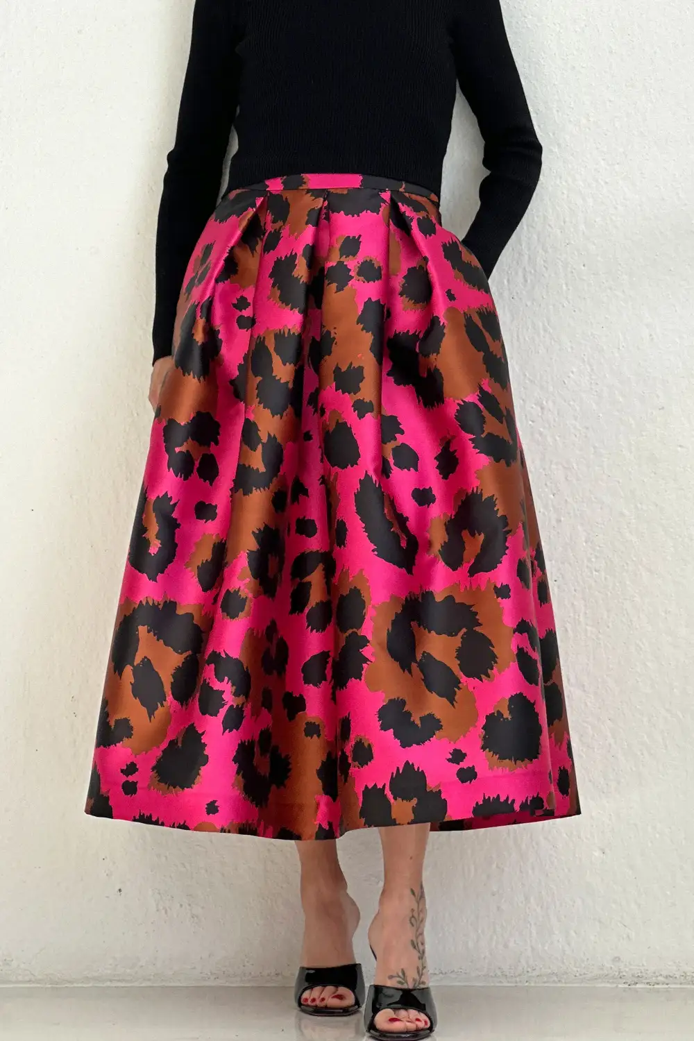 Gonna Animalier Fucsia Brown