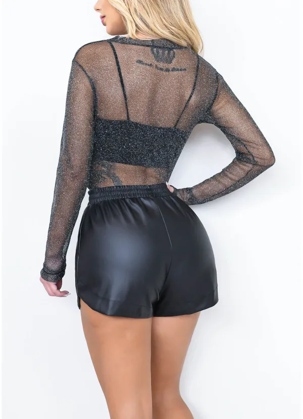 TULLE LUREX SHINE BODYSUIT