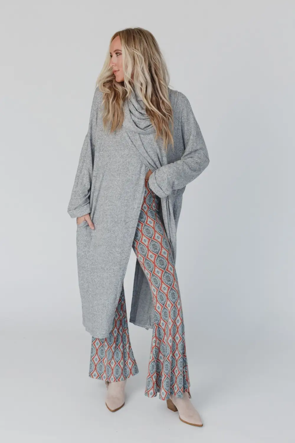 In Your Dreams Maxi Cardigan - Heather Gray