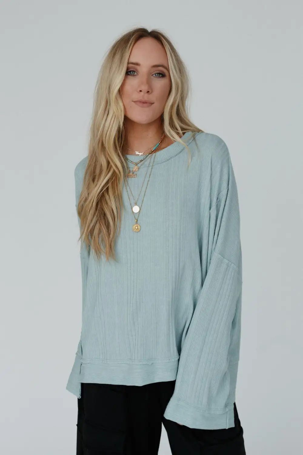 Soul Rhythm Sweater Top - Mint