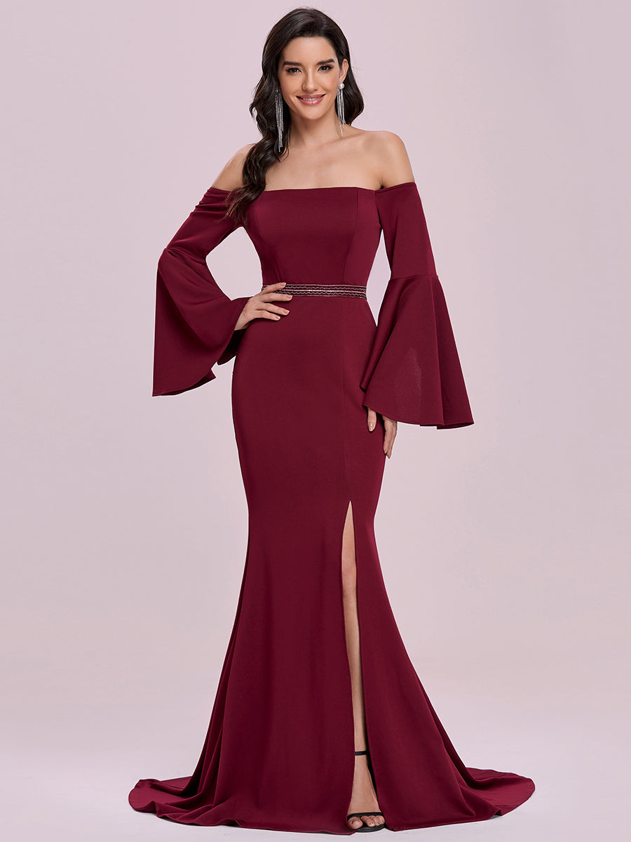 Elegant Wholesale Off Shoulder Simple Mermaid Evening Dress