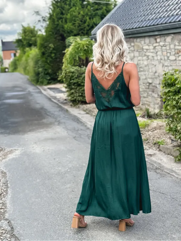 SIANNA LONG DRESS - FIR GREEN