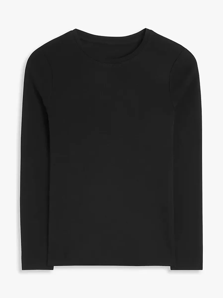 Organic Cotton Long Sleeve Crew Neck T-Shirt