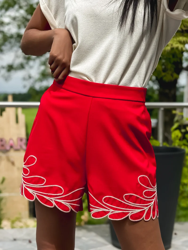 WOMEN'S FEATHER LACE SHORTS