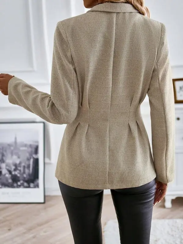 Elegant Plain Long Sleeve Outerwear