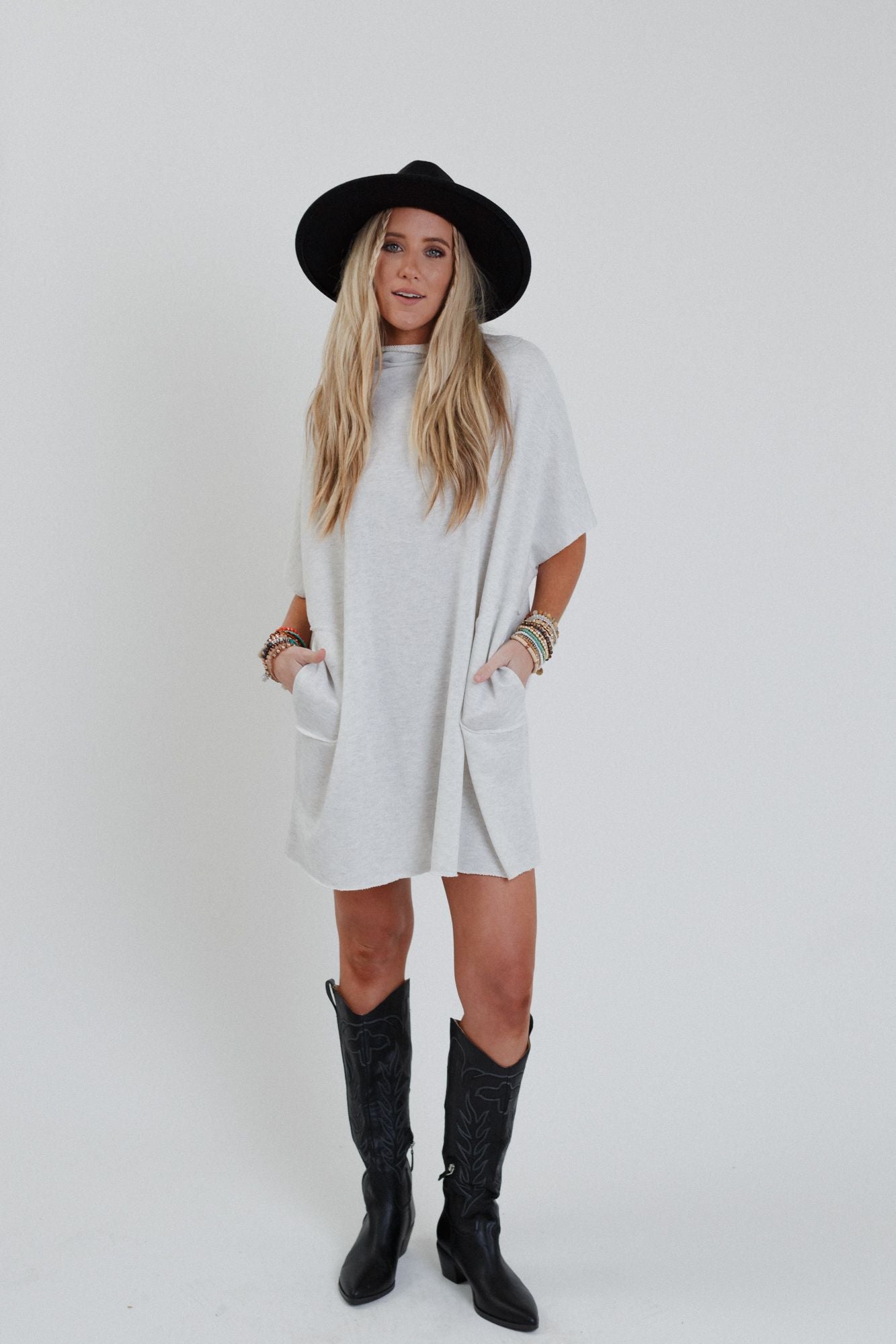 Laid Back Luxe Dress - Light Heather Gray