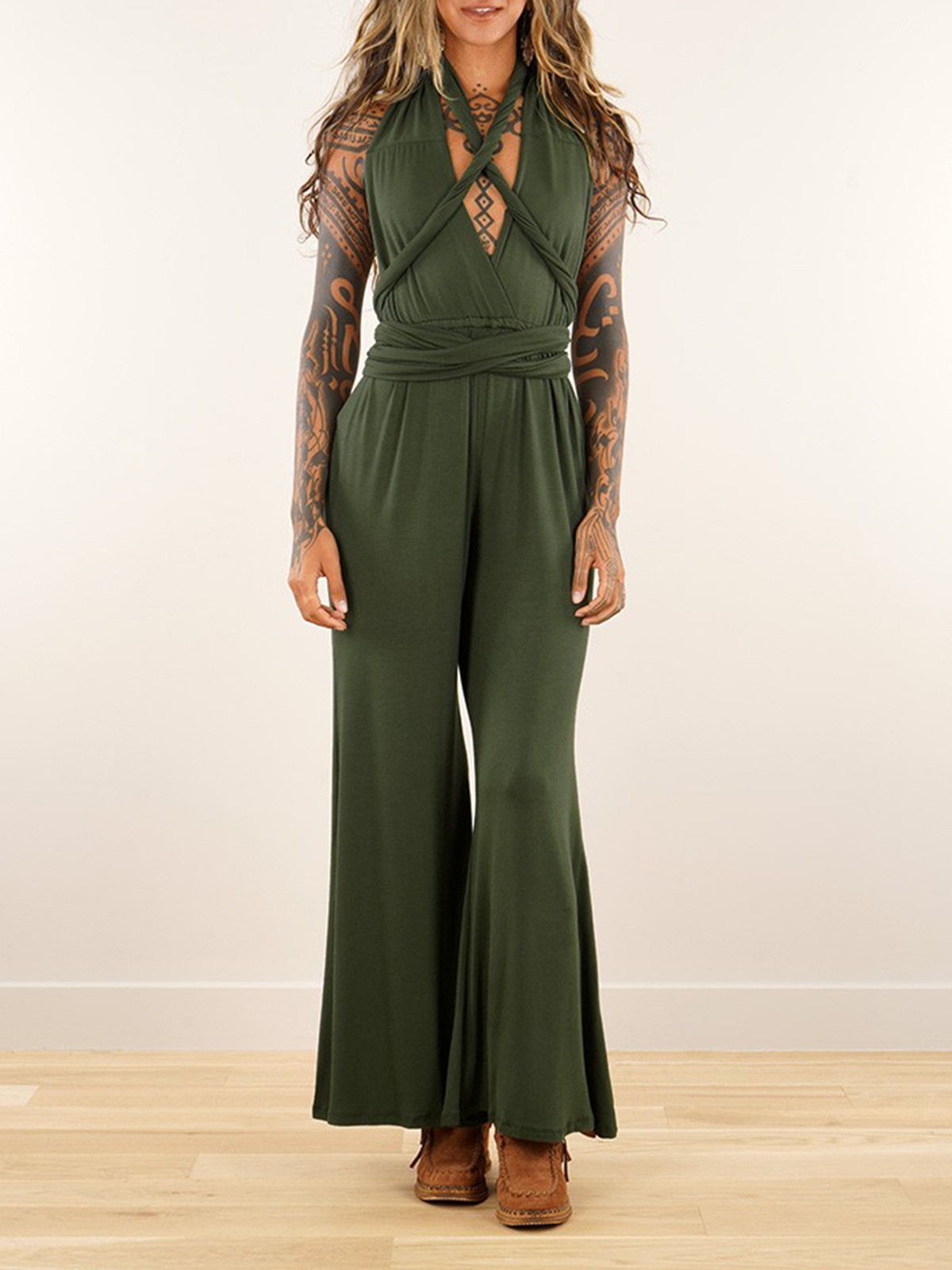 Cross Halter Jumpsuit