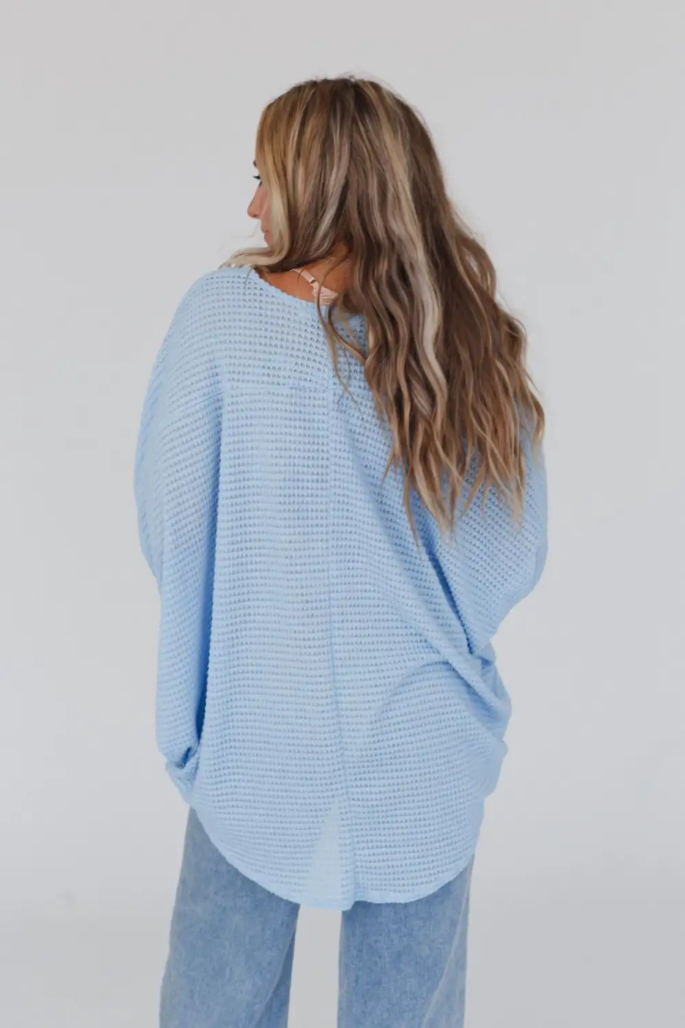 Lover Girl Dolman Sleeve Sweater - Blue