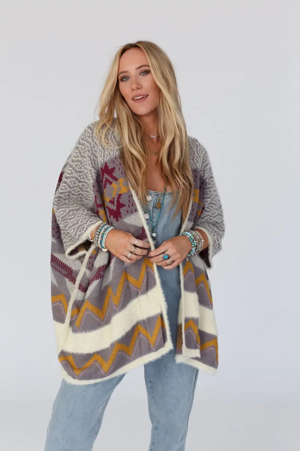 Belize Kimono Sleeve Cardigan - Burgundy