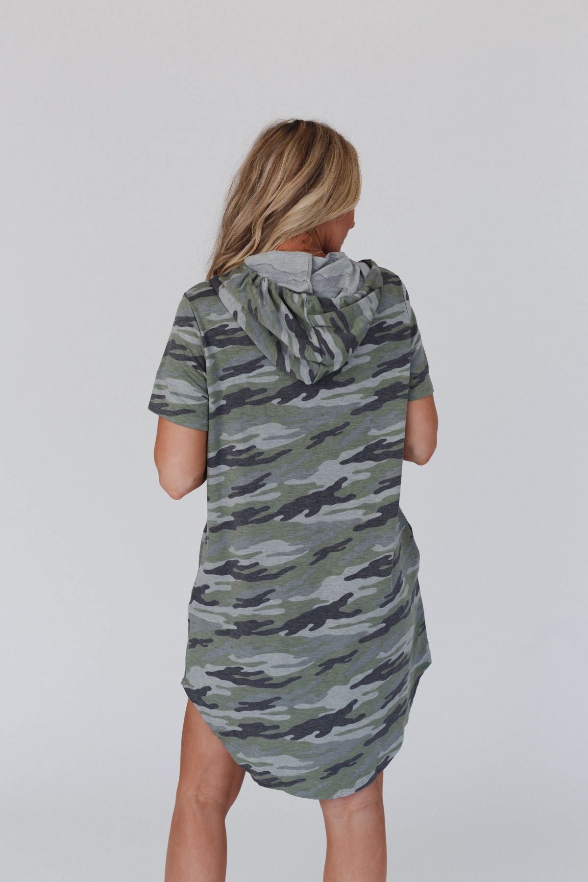 Outlaw Hooded Tee Dress - Camo