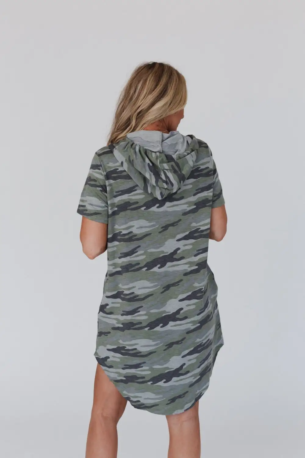 Outlaw Hooded Tee Dress - Camo