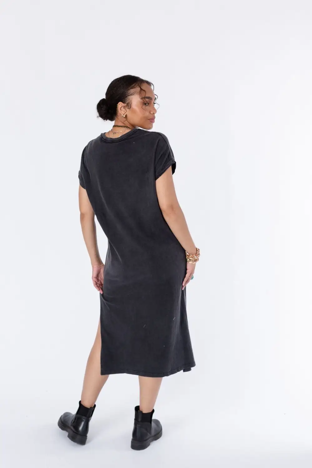 Free Bird Tee Dress - Black