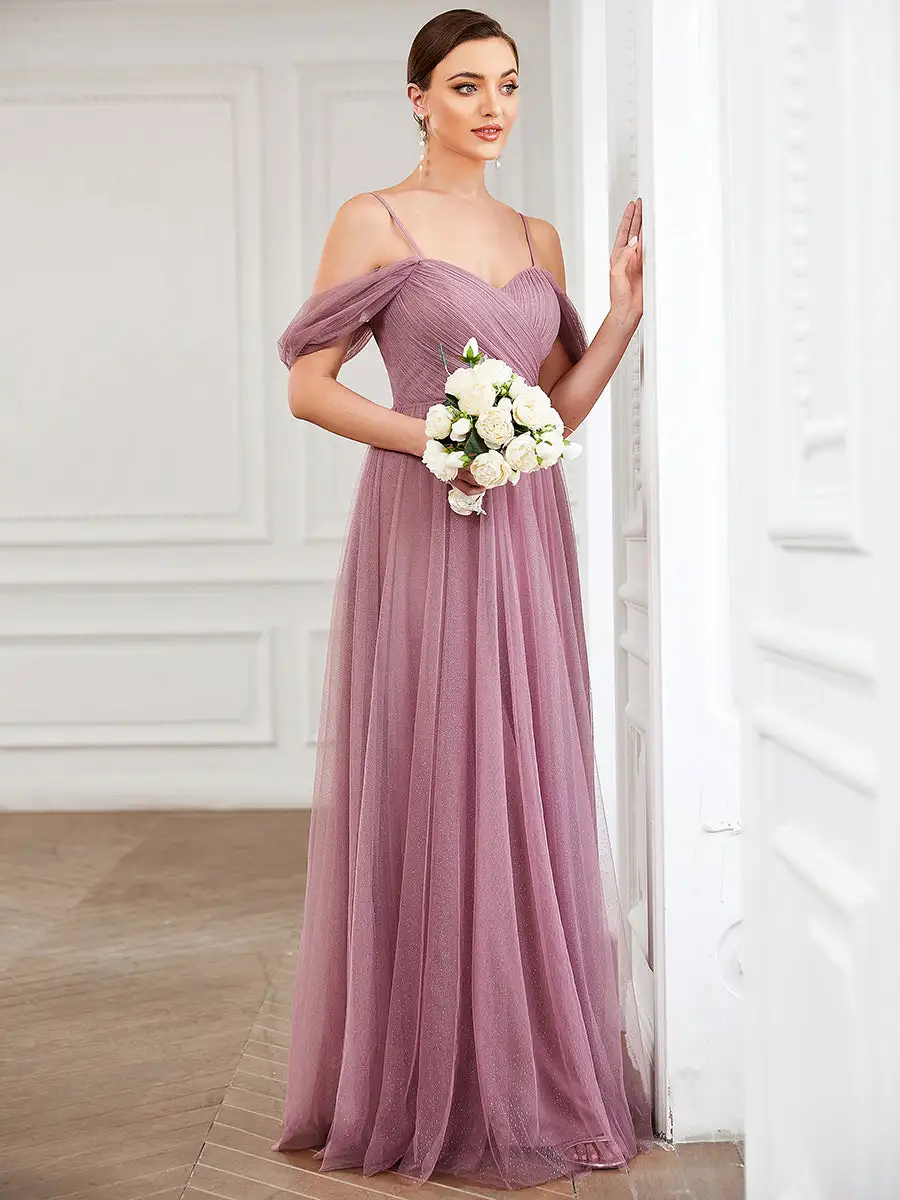 Sweetheart Neckline Spaghetti Strap Wholesale Bridesmaid Dresses