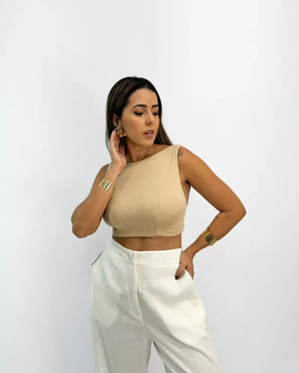 Square Neck Crop Top