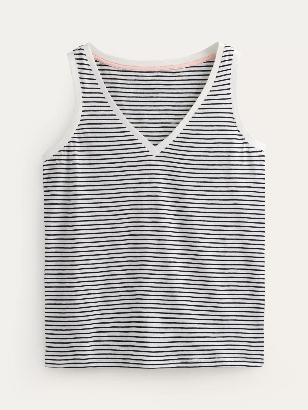 Regular V-neck Slub Cotton Vest