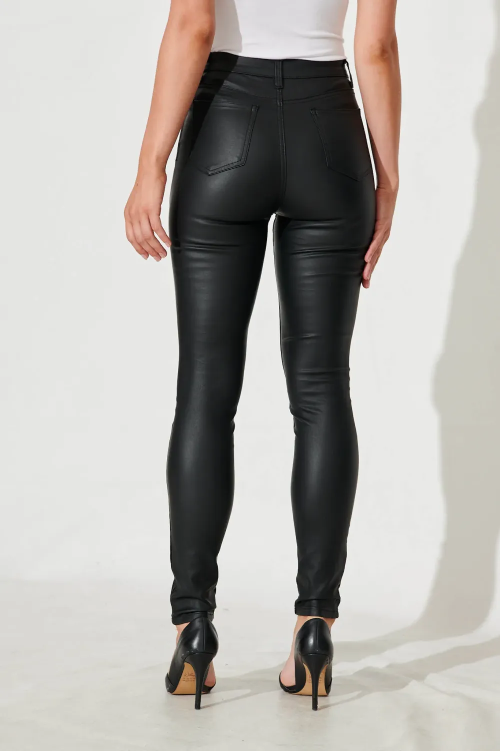 Merley Skinny Pants In Black Leatherette