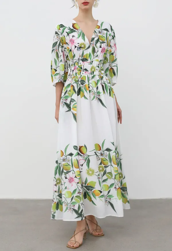 LILY AND LEMON PRINTED MAXI DRESS