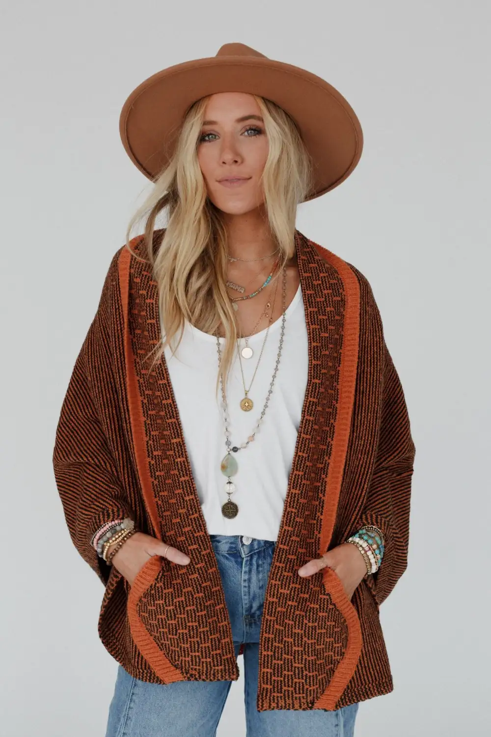 Blakely Cozy Knit Shawl - Camel