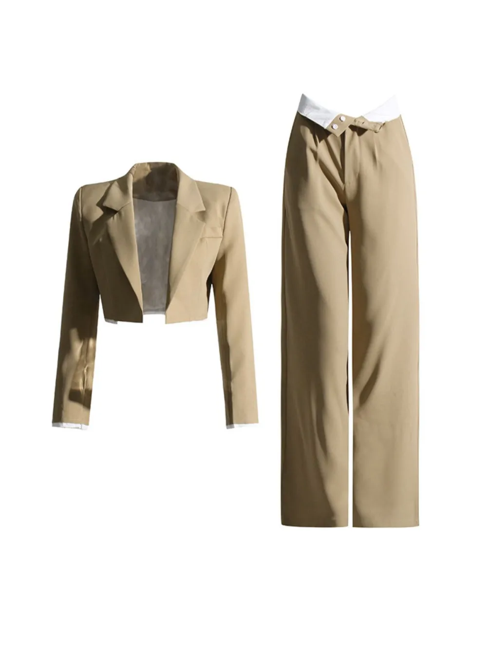 Helena Blazer Set In Khaki