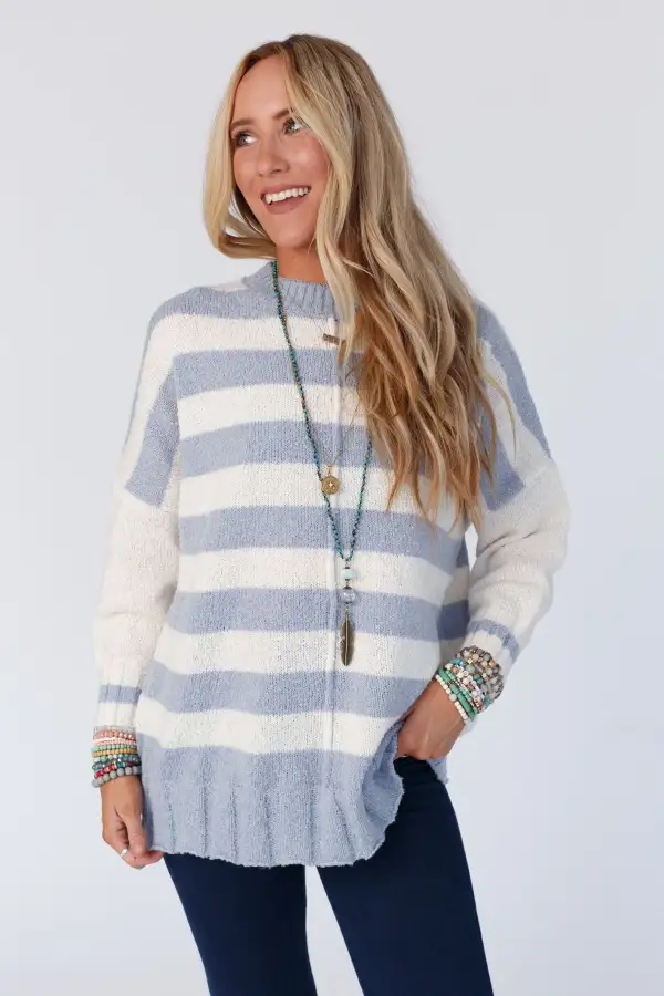 Corsica Striped Sweater - Blue Multi