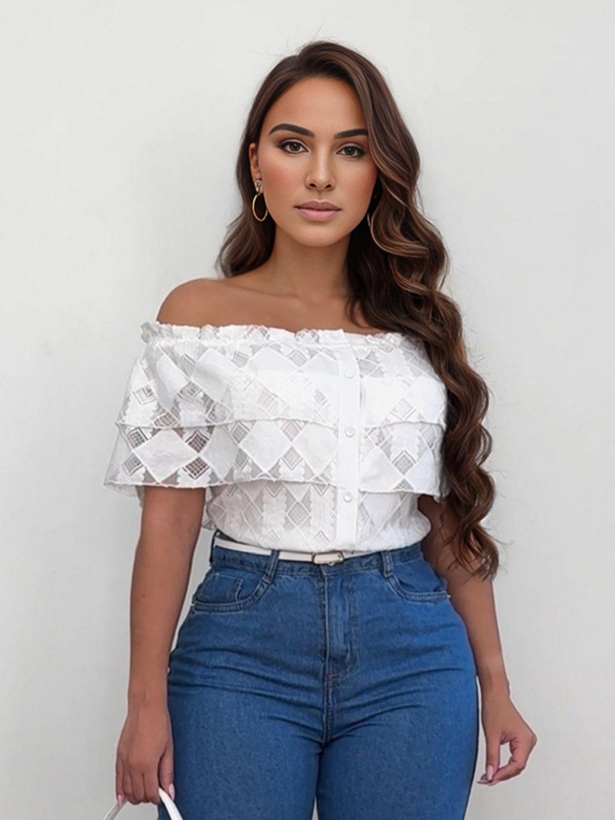 WHITE OFF-THE-SHOULDER BLOUSE