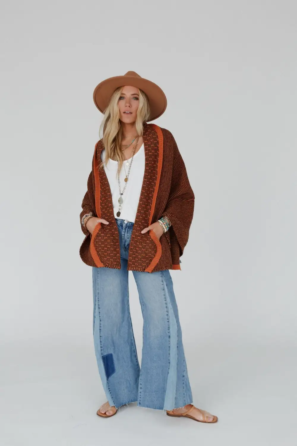 Blakely Cozy Knit Shawl - Camel