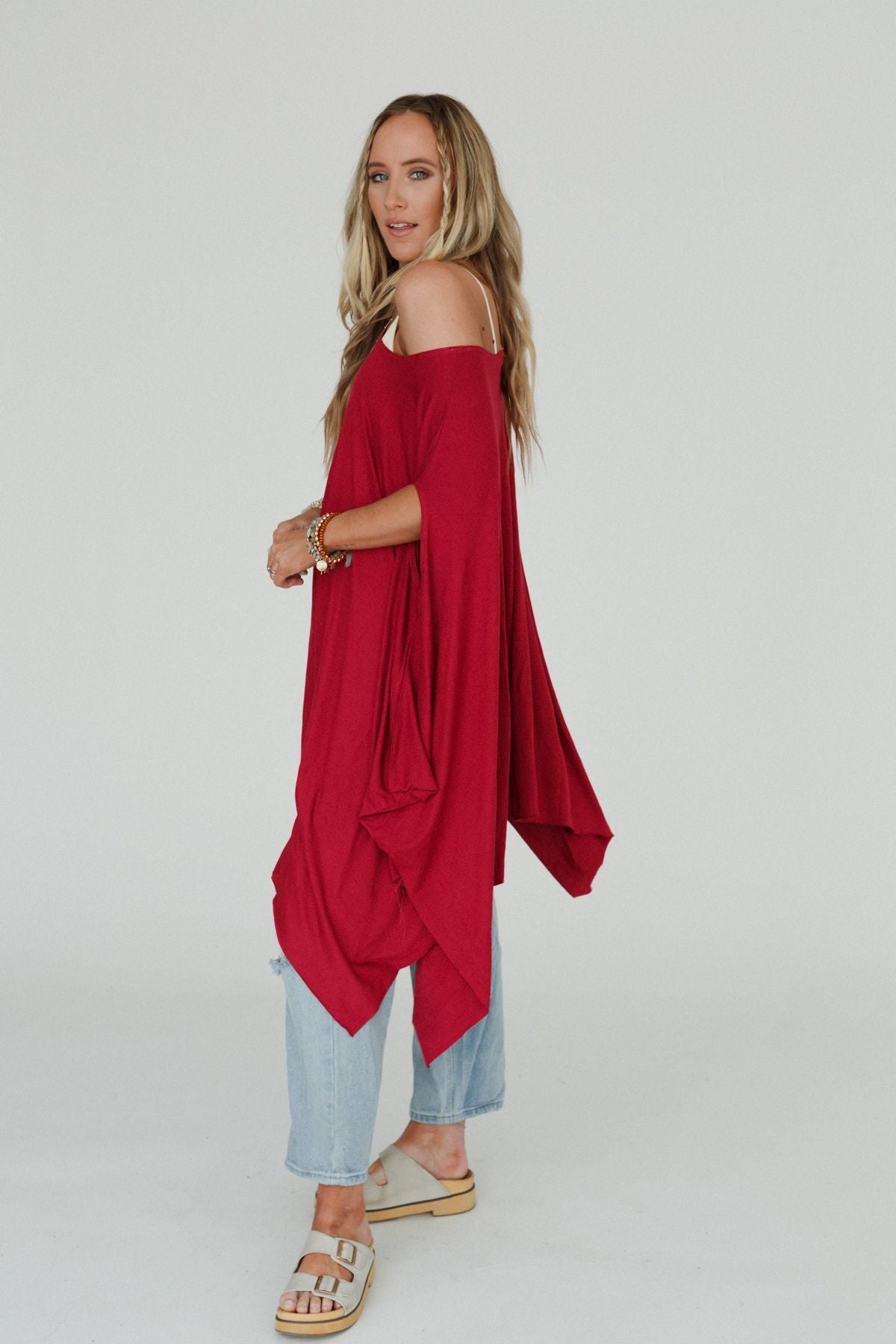 The Wren Tunic - Cranberry Red