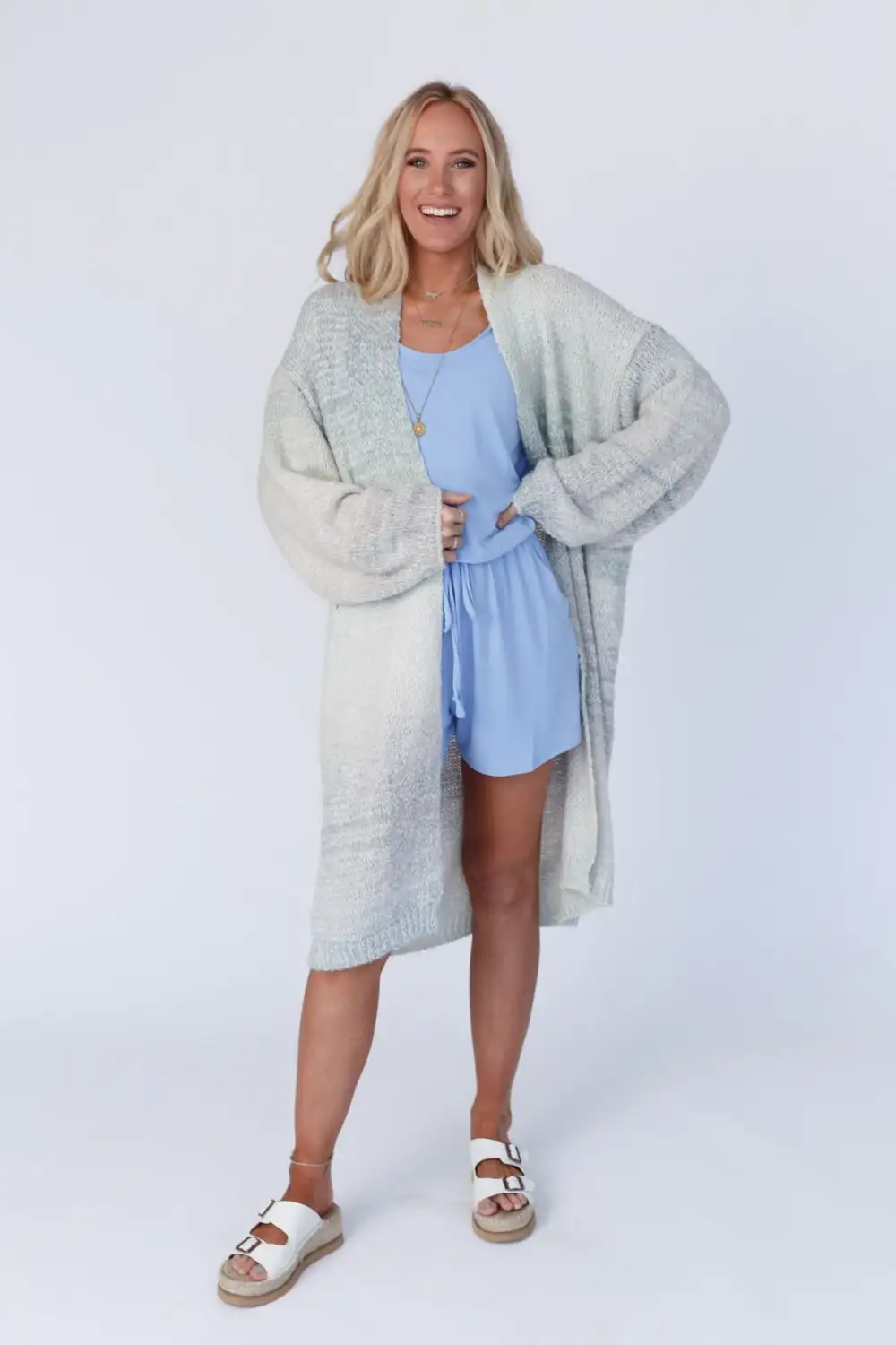 Cuddle Up Cozy Long Cardigan - Sage