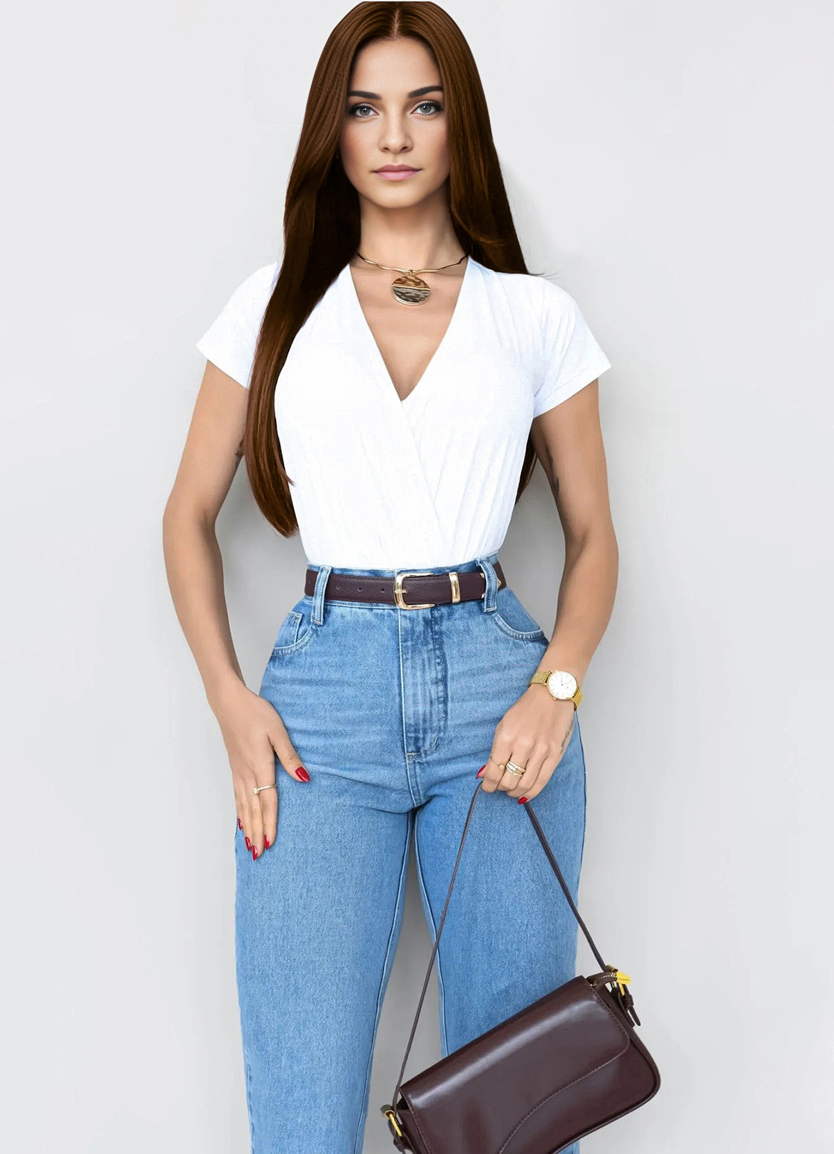 SHORT SLEEVE WRAP BODYSUIT