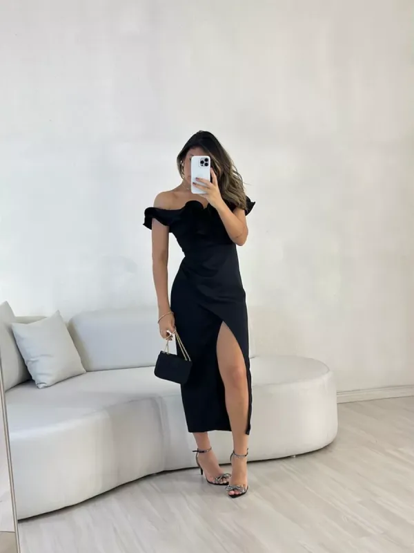 Mavi Black Ruffled Dress