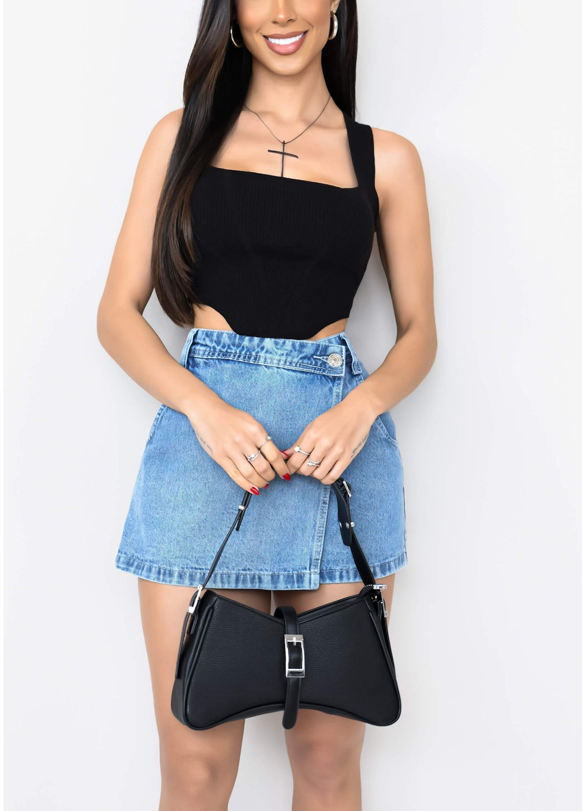 CROPPED WIDE STRAP MODAL CORSET