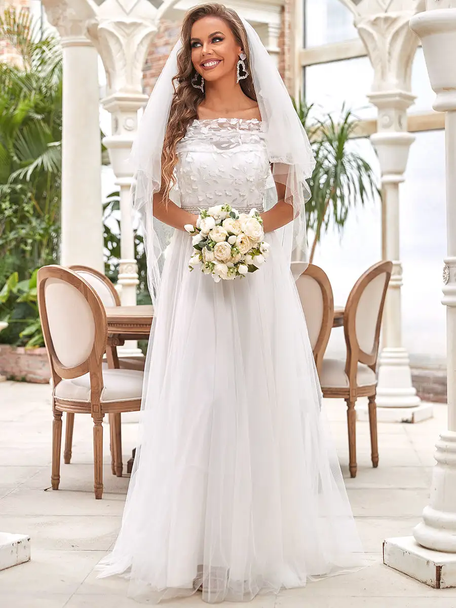 Strapless A-Line Off Shoulders Wholesale Wedding Dresses