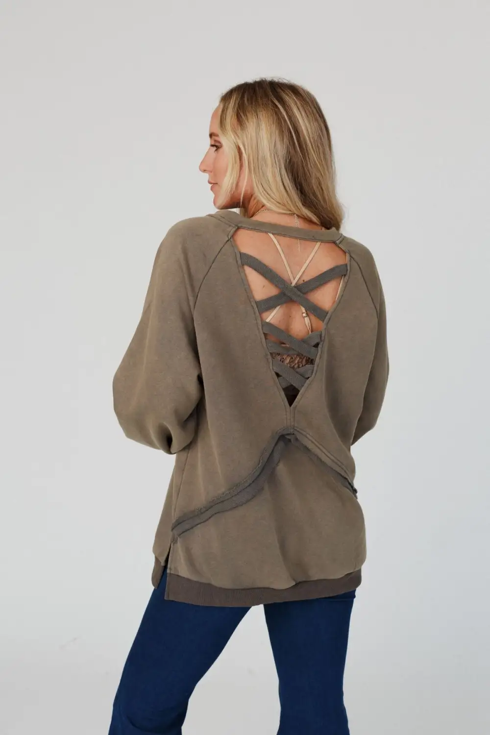 Crossed Paths Sweatshirt - Dusty Charcoal